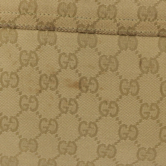 GUCCI GG Canvas Shoulder Bag Beige Gold 90646 Auth mr1955