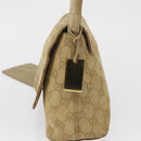 GUCCI GG Canvas Shoulder Bag Beige Gold 90646 Auth mr1955-5