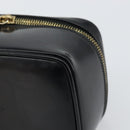 GUCCI Bamboo Vanity Pouch Patent leather Black 032 1956 0151 Auth mr1956-9
