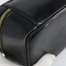 GUCCI Bamboo Vanity Pouch Patent leather Black 032 1956 0151 Auth mr1956-16