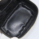 GUCCI Bamboo Vanity Pouch Patent leather Black 032 1956 0151 Auth mr1956-11