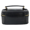 GUCCI Bamboo Vanity Pouch Patent leather Black 032 1956 0151 Auth mr1956-2