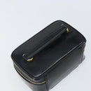 GUCCI Bamboo Vanity Pouch Patent leather Black 032 1956 0151 Auth mr1956-6
