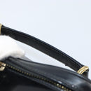 GUCCI Bamboo Vanity Pouch Patent leather Black 032 1956 0151 Auth mr1956-8