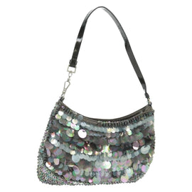 PRADA Sequin Hand Bag Satin Multicolor Auth mr1957SAV