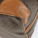 CELINE Macadam Canvas Boston Bag PVC Leather Brown Gold Auth mr1958-14