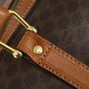 CELINE Macadam Canvas Boston Bag PVC Leather Brown Gold Auth mr1958-17