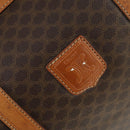 CELINE Macadam Canvas Boston Bag PVC Leather Brown Gold Auth mr1958-18