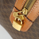 CELINE Macadam Canvas Boston Bag PVC Leather Brown Gold Auth mr1958-19