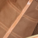 CELINE Macadam Canvas Boston Bag PVC Leather Brown Gold Auth mr1958-11