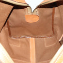 CELINE Macadam Canvas Boston Bag PVC Leather Brown Gold Auth mr1958-20