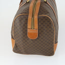 CELINE Macadam Canvas Boston Bag PVC Leather Brown Gold Auth mr1958-3