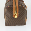 CELINE Macadam Canvas Boston Bag PVC Leather Brown Gold Auth mr1958-4