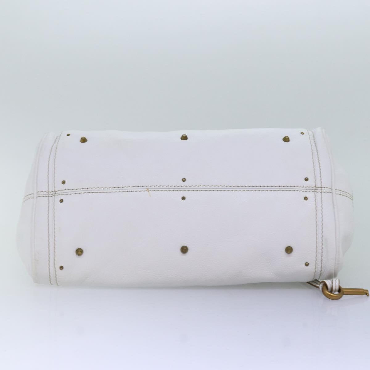 Chloe Paddington Hand Bag Leather White Auth mr196