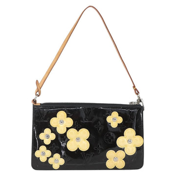 LOUIS VUITTON Monogram Vernis Lexington Pouch Flower Black M92245 LV Auth mr1961 - 0