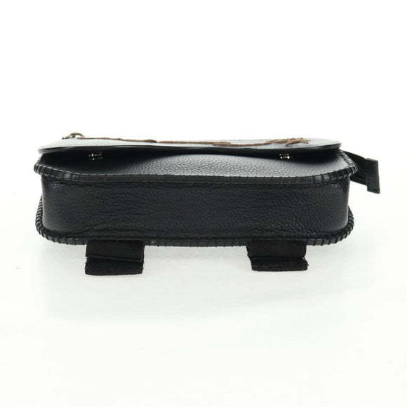 Christian Dior Cactus Jack Arm Pouch Mini Bag Pouch Leather Black Auth mr1963V