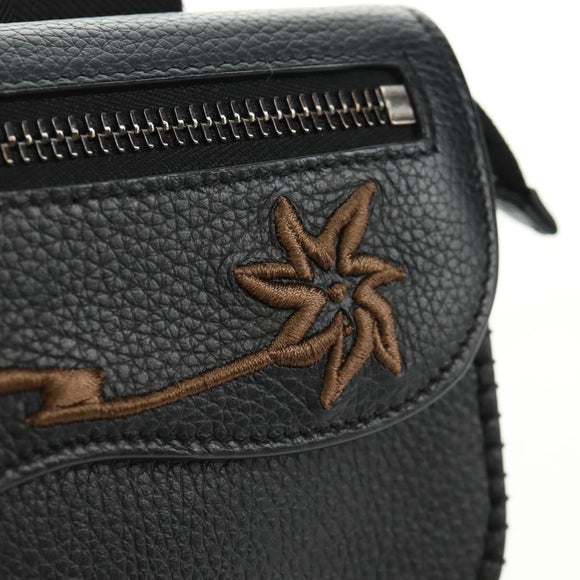 Christian Dior Cactus Jack Arm Pouch Mini Bag Pouch Leather Black Auth mr1963V