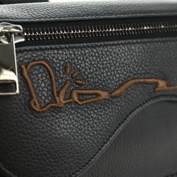 Christian Dior Cactus Jack Arm Pouch Mini Bag Pouch Leather Black Auth mr1963V