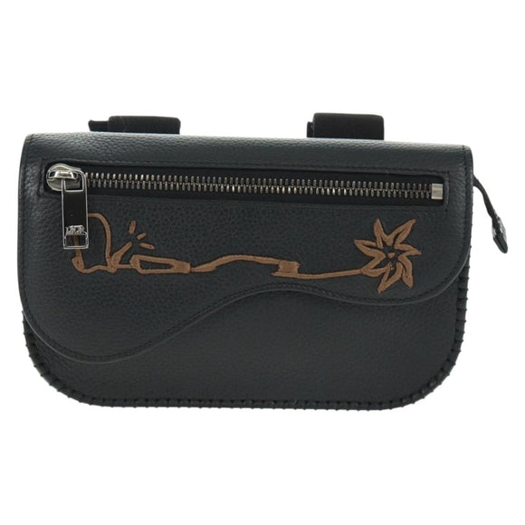 Christian Dior Cactus Jack Arm Pouch Mini Bag Pouch Leather Black Auth mr1963V