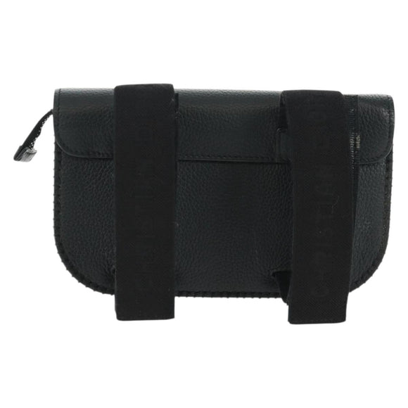 Christian Dior Cactus Jack Arm Pouch Mini Bag Pouch Leather Black Auth mr1963V