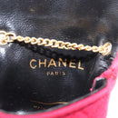 CHANEL Matelasse Chain Shoulder Bag Cotton Pink Gold CC Auth mr1965-17