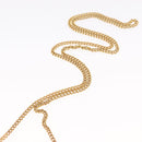 CHANEL Matelasse Chain Shoulder Bag Cotton Pink Gold CC Auth mr1965-8