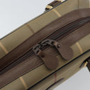 Burberrys Nova Check Hand Bag Canvas Brown Gold Auth mr1966-10
