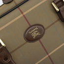 Burberrys Nova Check Hand Bag Canvas Brown Gold Auth mr1966-17