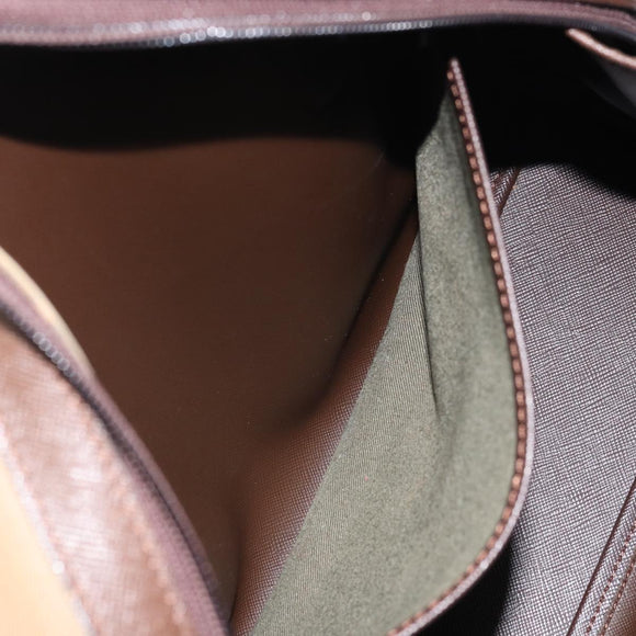 Burberrys Nova Check Hand Bag Canvas Brown Gold Auth mr1966