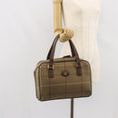 Burberrys Nova Check Hand Bag Canvas Brown Gold Auth mr1966-20