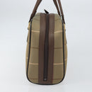 Burberrys Nova Check Hand Bag Canvas Brown Gold Auth mr1966-4