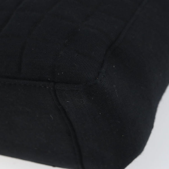 CHANEL Tote Bag Cotton Gold Black CC Auth mr1967