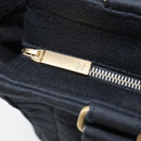 CHANEL Tote Bag Cotton Gold Black CC Auth mr1967-17