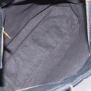 CHANEL Tote Bag Cotton Gold Black CC Auth mr1967-11