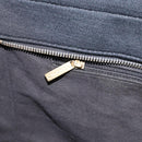 CHANEL Tote Bag Cotton Gold Black CC Auth mr1967-21