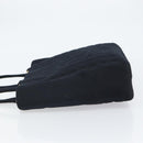 CHANEL Tote Bag Cotton Gold Black CC Auth mr1967-4