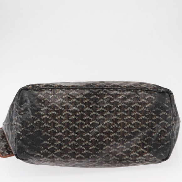 GOYARD Herringbone Saint Louis GM Tote Bag PVC Brown Auth mr1969