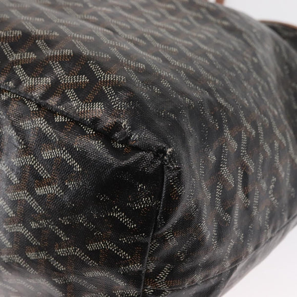 GOYARD Herringbone Saint Louis GM Tote Bag PVC Brown Auth mr1969