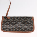 GOYARD Herringbone Saint Louis GM Tote Bag PVC Brown Auth mr1969-20