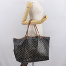 GOYARD Herringbone Saint Louis GM Tote Bag PVC Brown Auth mr1969-22