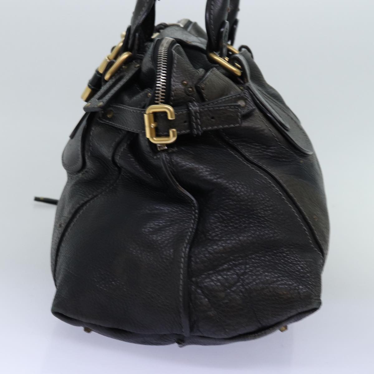 Chloe Paddington Hand Bag Leather Black Auth mr197