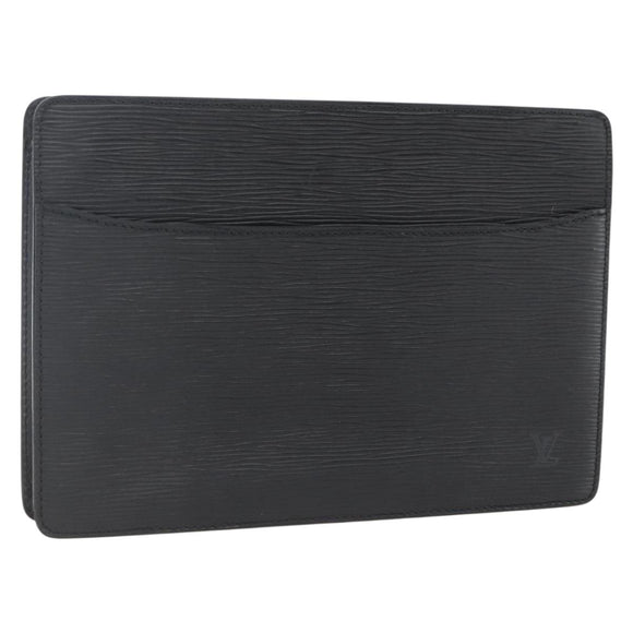 LOUIS VUITTON Epi Pochette Homme Clutch Bag Black M52522 LV Auth mr1972