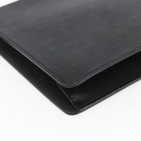 LOUIS VUITTON Epi Pochette Homme Clutch Bag Black M52522 LV Auth mr1972