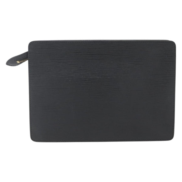 LOUIS VUITTON Epi Pochette Homme Clutch Bag Black M52522 LV Auth mr1972