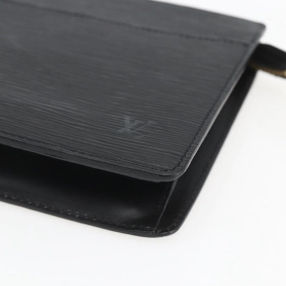 LOUIS VUITTON Epi Pochette Homme Clutch Bag Black M52522 LV Auth mr1972
