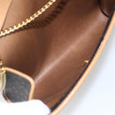 Christian Dior Honeycomb Canvas Chain Shoulder Bag Black Gold Auth mr1973-17