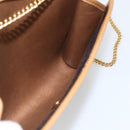 Christian Dior Honeycomb Canvas Chain Shoulder Bag Black Gold Auth mr1973-18