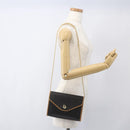 Christian Dior Honeycomb Canvas Chain Shoulder Bag Black Gold Auth mr1973-20