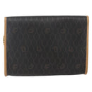 Christian Dior Honeycomb Canvas Chain Shoulder Bag Black Gold Auth mr1973-3
