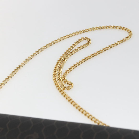 Christian Dior Honeycomb Canvas Chain Shoulder Bag Black Gold Auth mr1973